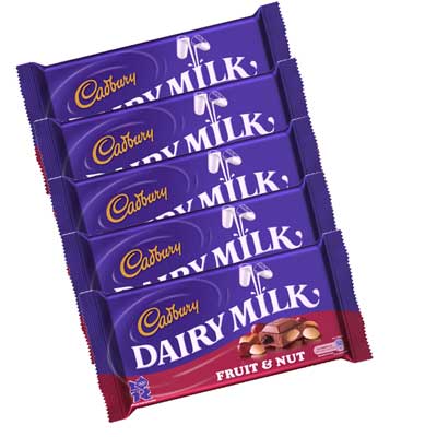 "Cadbury Dairy Milk Fruit N Nut - (5 Pieces) - Click here to View more details about this Product